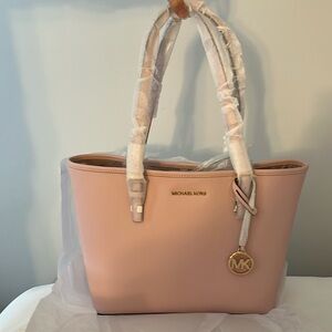 Michael Kors, blossom, tote, leather, carry all new with tags, pocketbook